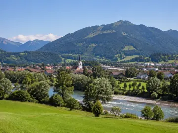 Sonthofen im Oberallgäu vor dem Grünten